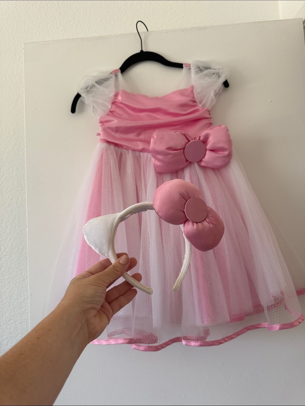 Sanrio Hallo kitty 🎀Pink and White Tulle Bow Party Dress